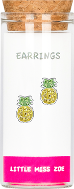 Little Miss Zoe Kids' Sterling Silver Pineapple Stud Earrings in Gift Bottle