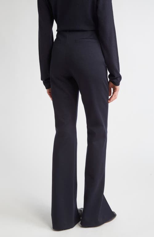Max Mara Nebbia Stretch Virgin Wool & Cotton Jersey Pants In Black