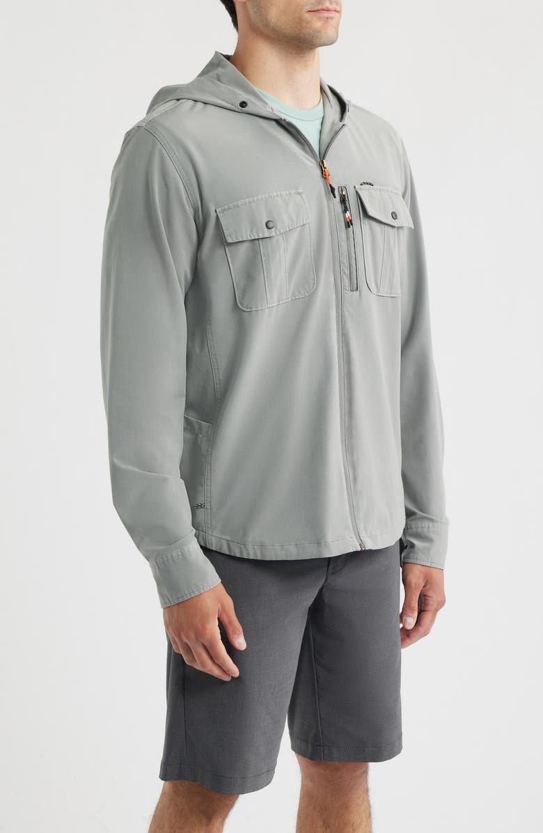 DARK SEAS Albright UV Hooded Fishing Shirt, Alternate, color, Grey