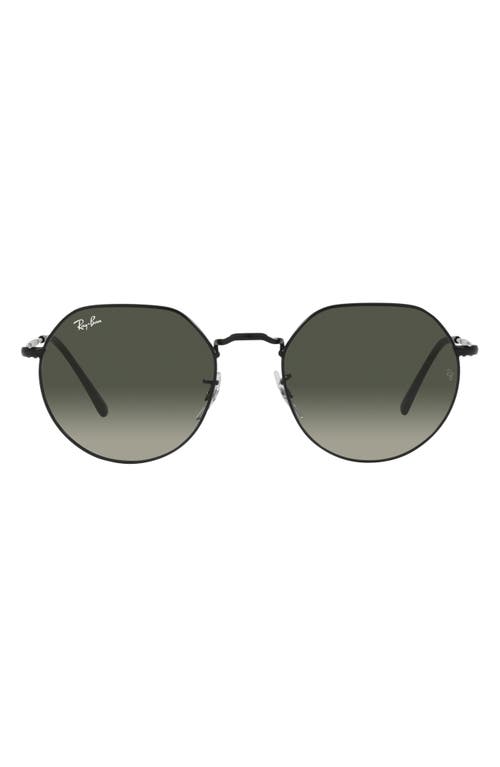 Ray Ban Ray-ban Jack 53mm Round Sunglasses In Black