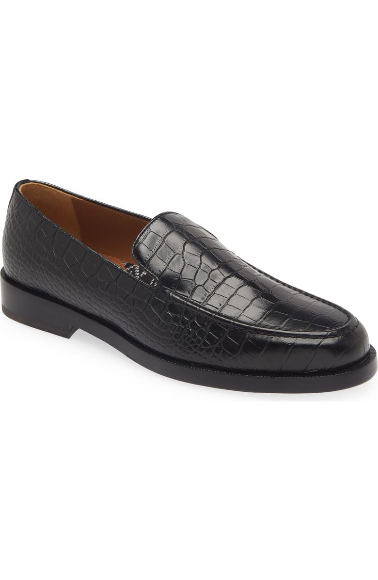 ARMANDO CABRAL Danto Croc Embossed Venetian Loafer, Main, color,