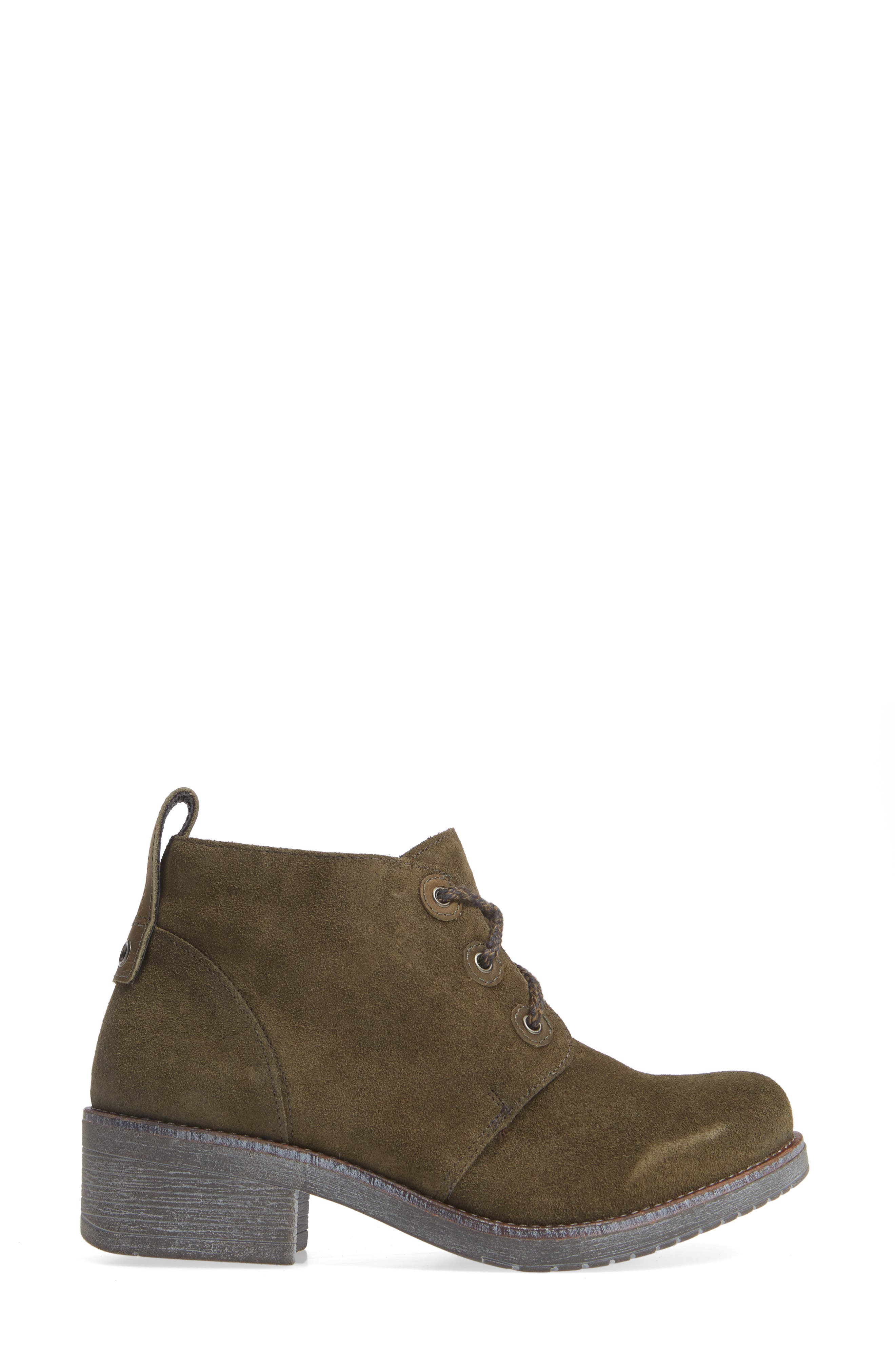 Love Water Repellent Bootie, Alternate, color, OLIVE/ VINTAGE PINE SUEDE