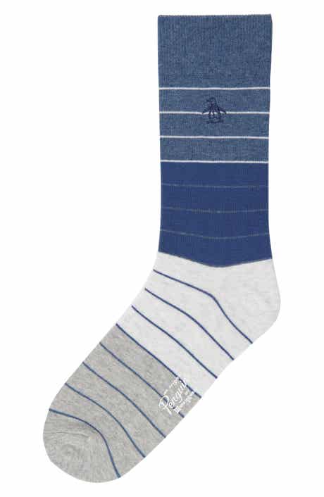 Cantin Stripe Stretch Cotton Dress Socks