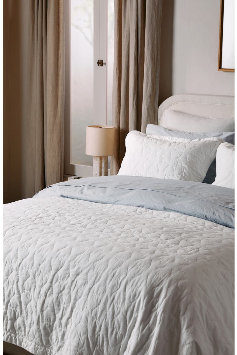 Soft Stitch Organic Cotton Quilt, Alternate, color, WHITE