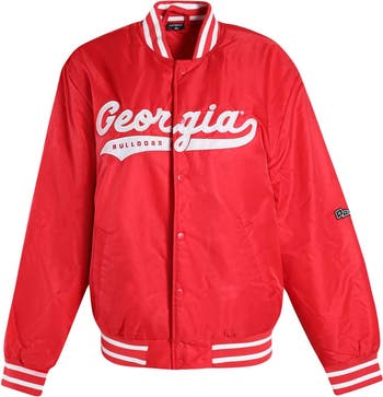 Women's Hype and Vice Red Georgia Bulldogs A-Game Varsity Full-Snap Jacket