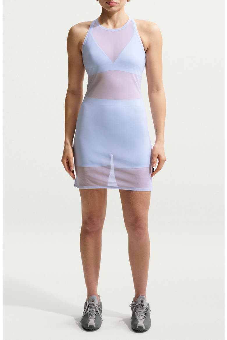 Sportswear Tight Sheer Racerback Dress, Main, color, HYDROGEN BLUE/ SAIL