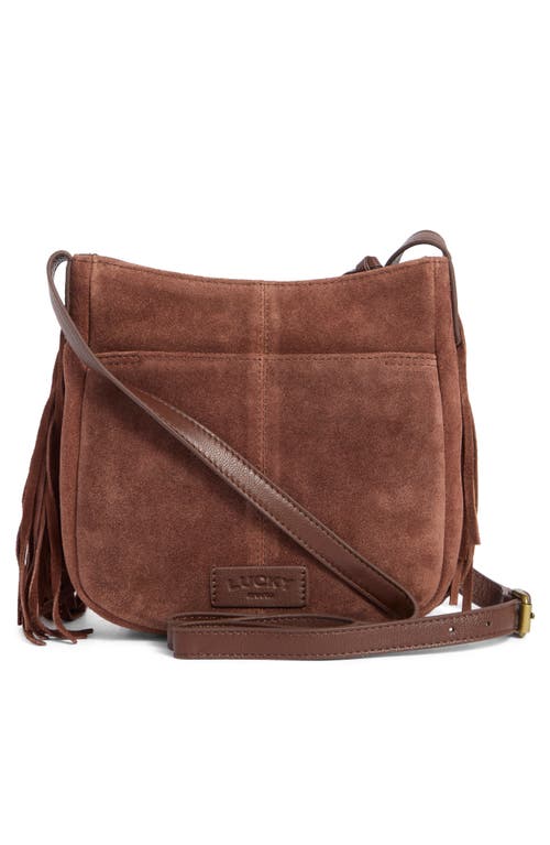 Lucky Brand Bran Nyra Small Fringe Crossbody Bag In Brown