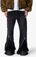 mnml Zipper Extra Flare Leg Jeans