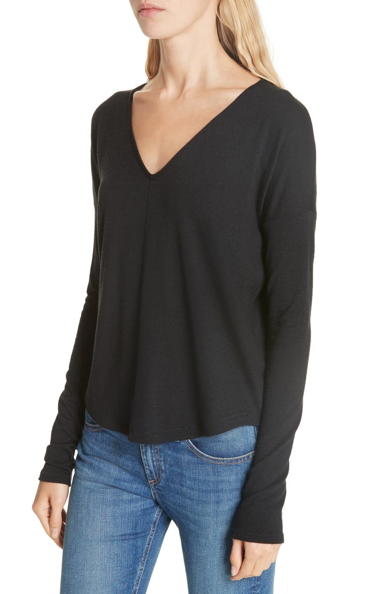 rag & bone The Knit Long Sleeve Tee, Alternate, color, 