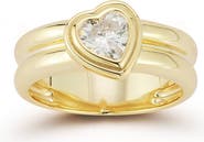 GLAZE JEWELRY Bezel Cubic Zirconia Heart Ring