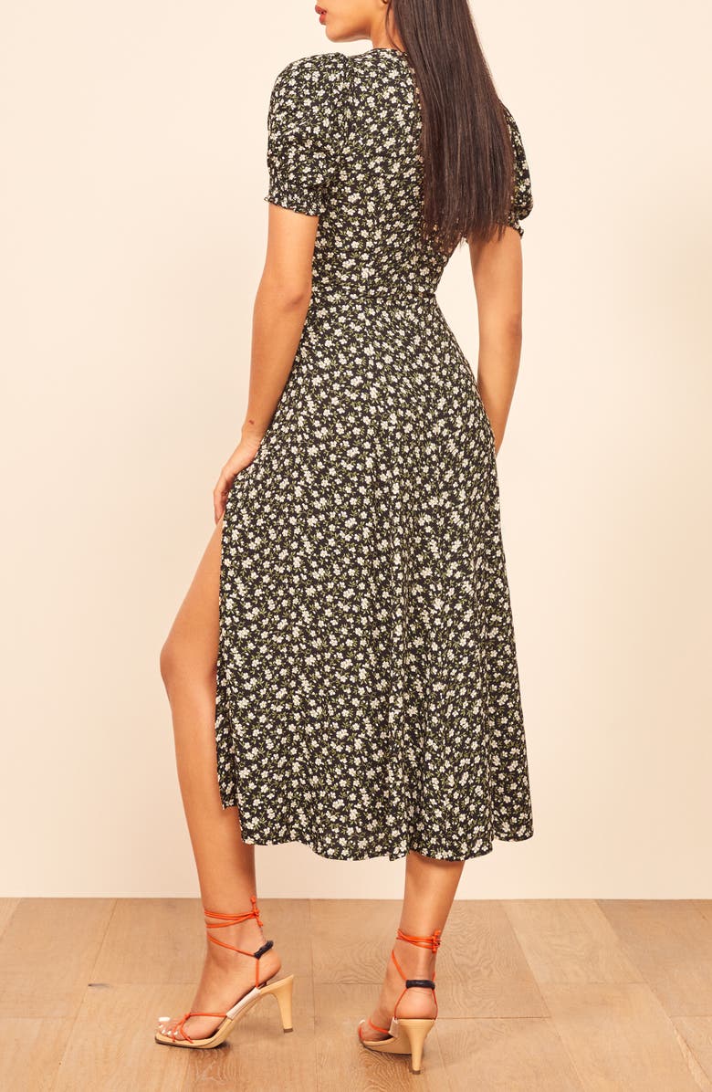 Reformation Lacey Smocked Sleeve Dress, Alternate, color,