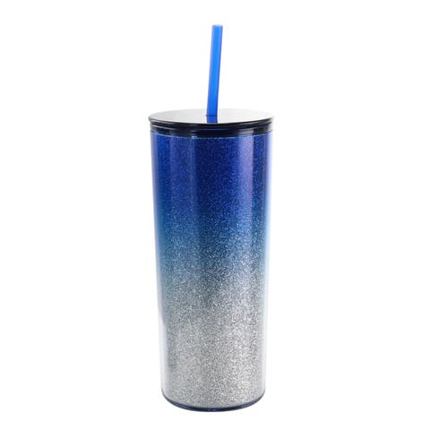 Rainbow Blast 4 Piece 21 Ounce Sparkly Tumbler Set