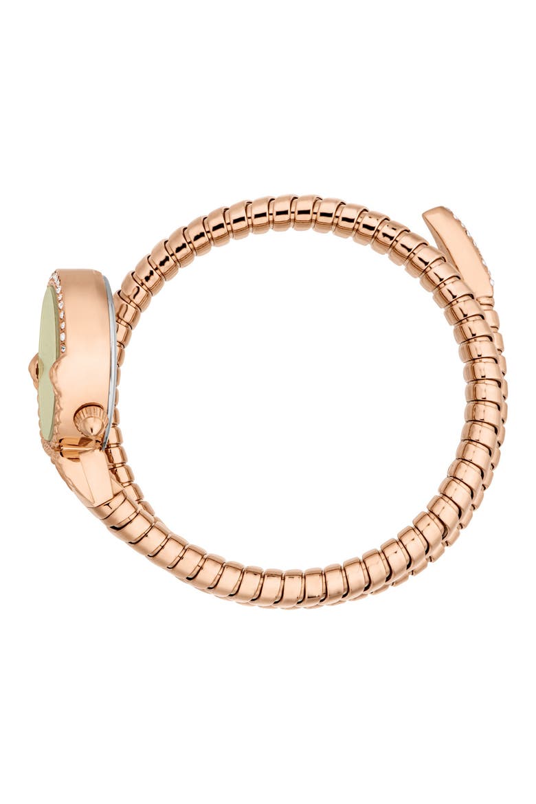Radiosa Snake Wraparound Bracelet Watch, 22mm, Alternate, color, ROSE GOLD