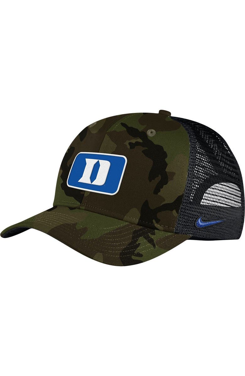 Nike Men's Nike Camo/Black Duke Blue Devils Classic99 Trucker Snapback Hat, Main, color, 