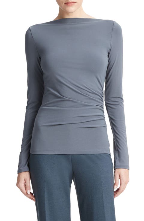 Bateau Neck Long Sleeve Top