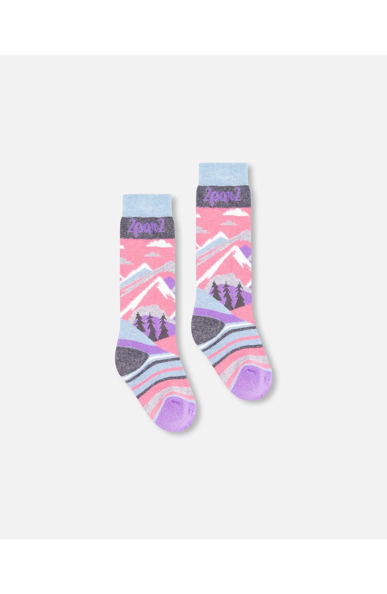 Deux par Deux Girl Winter Ski Socks with Merino Wool, Alternate, color,