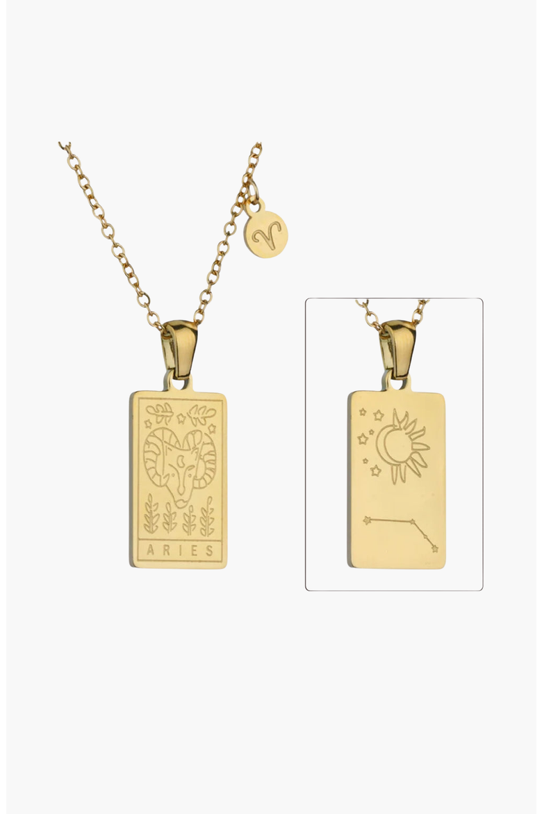 Zodiac Constellation Pendant Necklace, Alternate, color, Aries