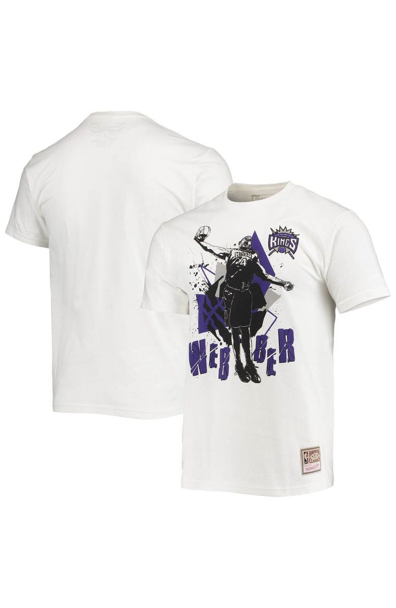 Mitchell & Ness Men's Mitchell & Ness Chris Webber White Sacramento Kings Suite Sensations Player T-Shirt, Main, color, 