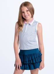 Lucky in Love Girls Glow Point Polo Tank