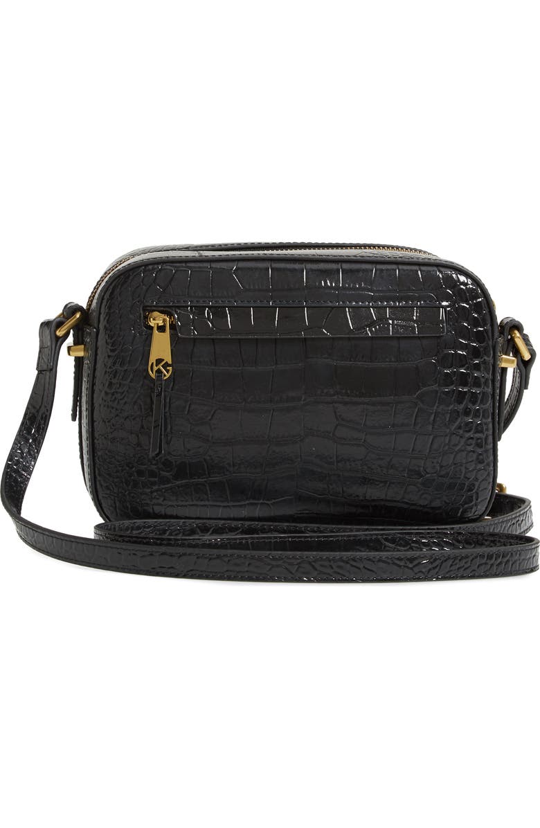 Kurt Geiger London Richmond Croc Embossed Leather Crossbody Bag, Alternate, color,