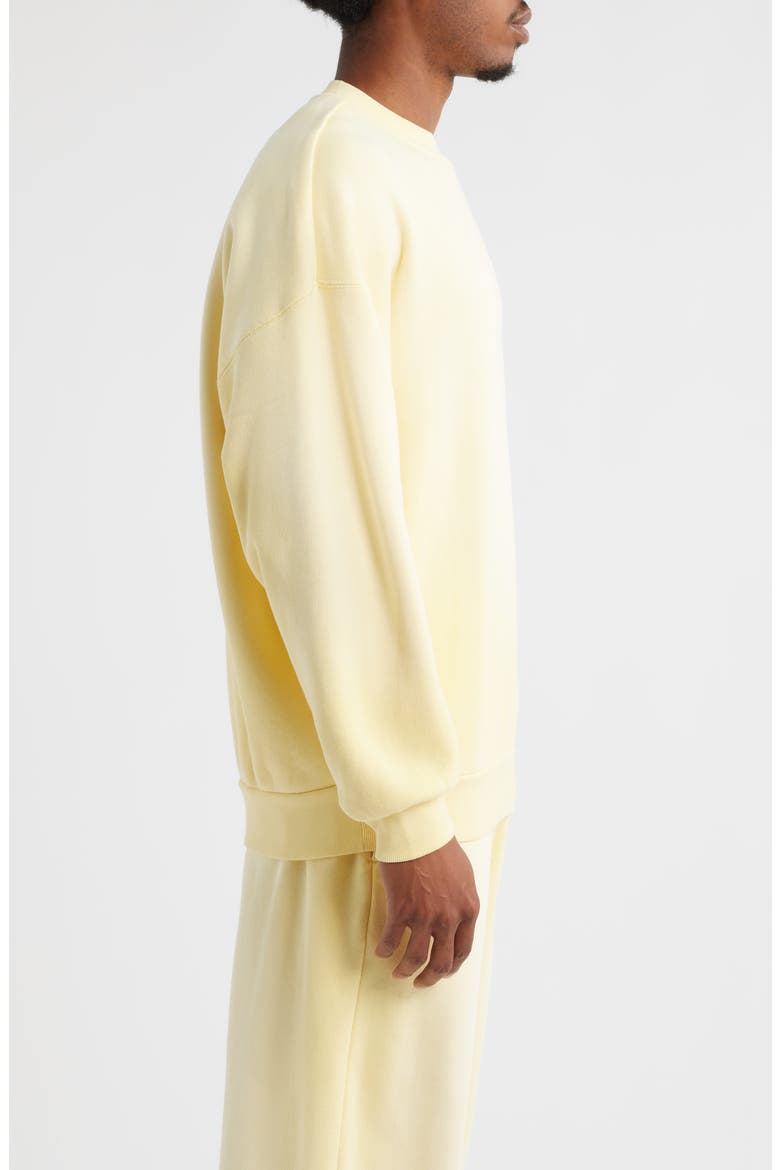 Core Oversize Crewneck Sweatshirt, Alternate, color, SUN FADED BUTTER