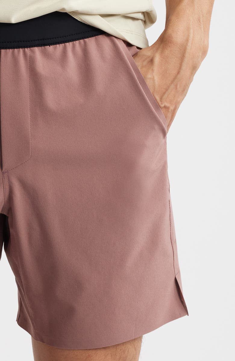 TEN THOUSAND Interval Unlined 7-Inch Training Shorts, Alternate, color, Rose Taupe