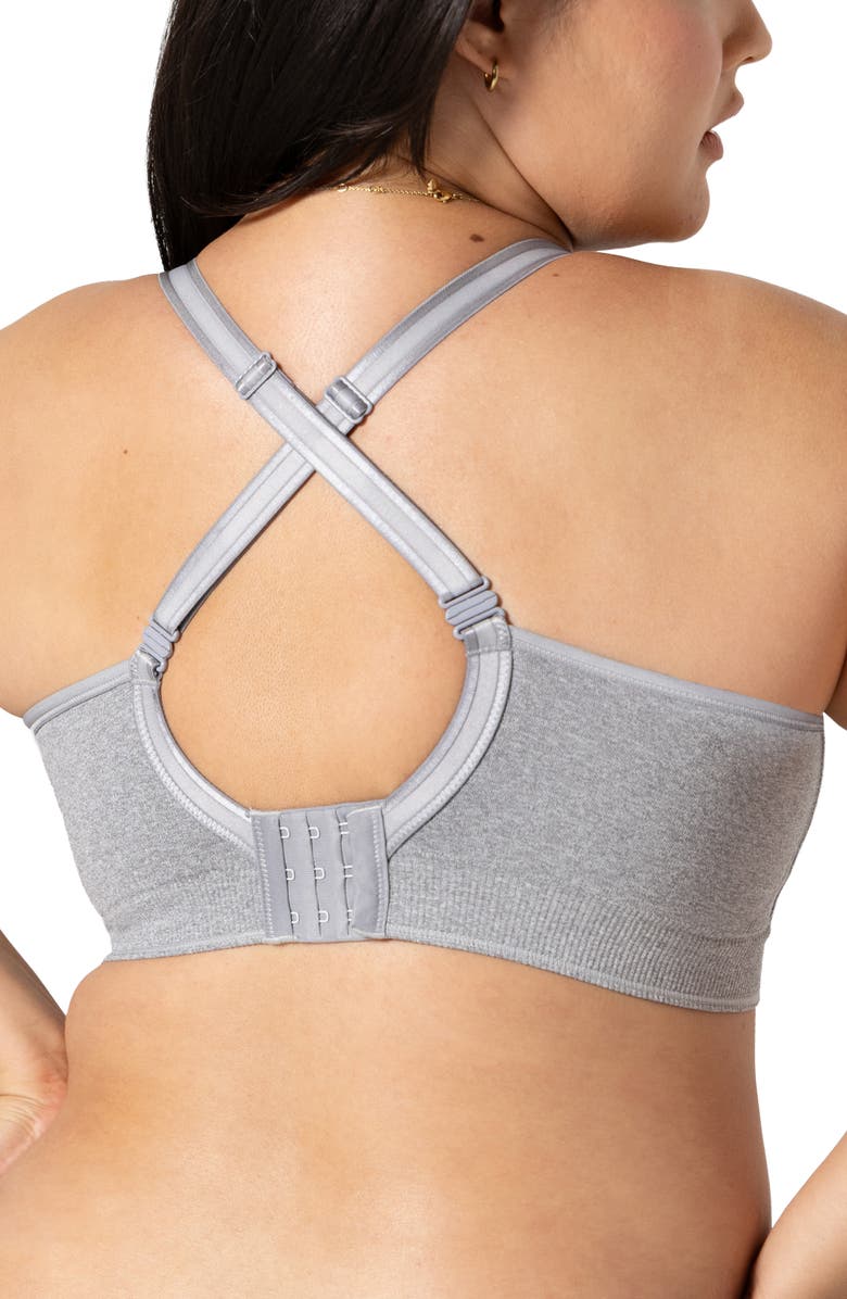 Curvy Couture Smooth Seamless Comfort Bralette, Alternate, color, Grey Heather