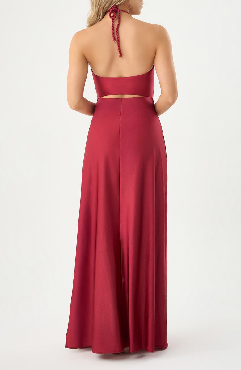 BOAMAR Dasha Halter Cover-Up Maxi Dress, Alternate, color, Red