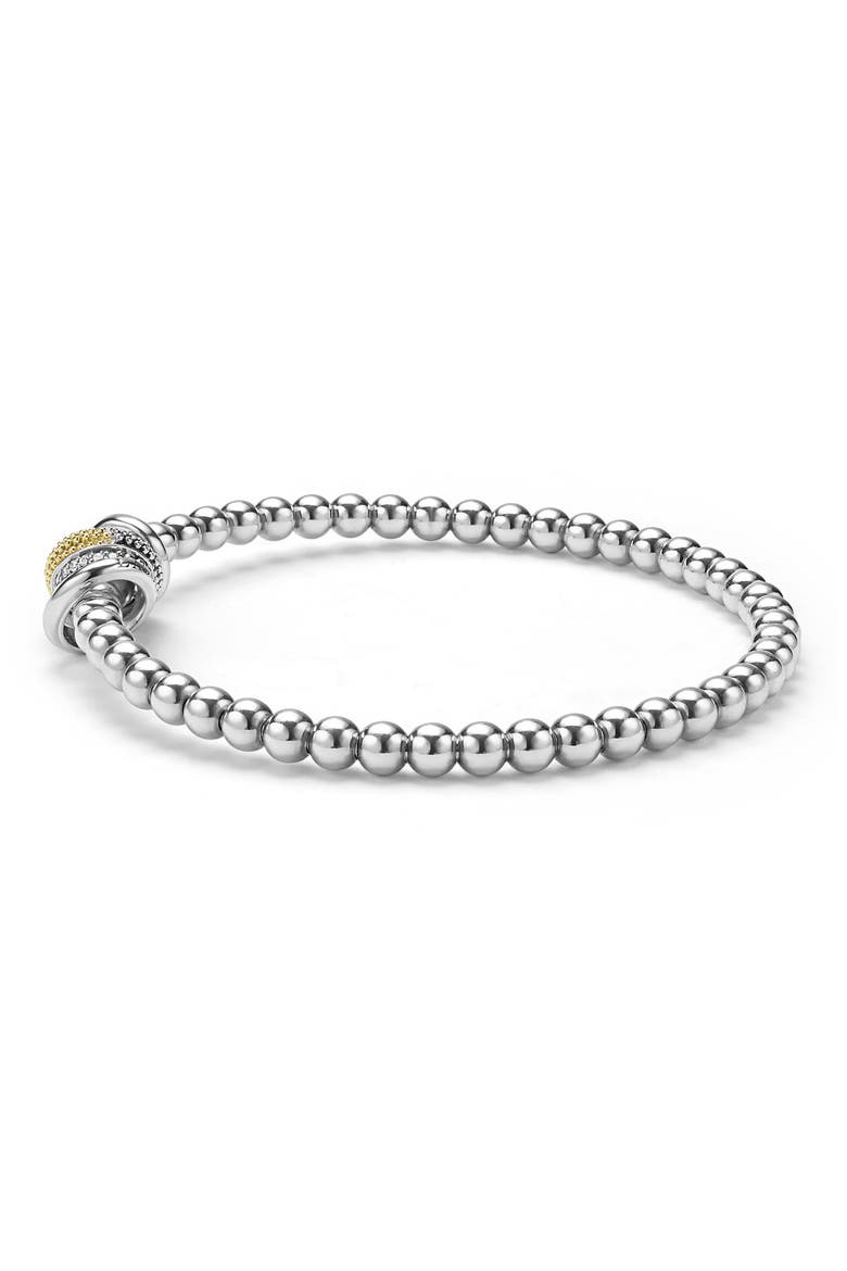 4-Ring Diamond Stretch Bracelet, Alternate, color, TWO TONE