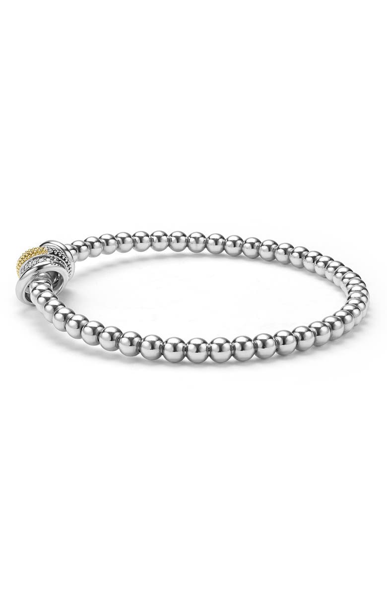 LAGOS 4-Ring Diamond Stretch Bracelet, Alternate, color, Two Tone