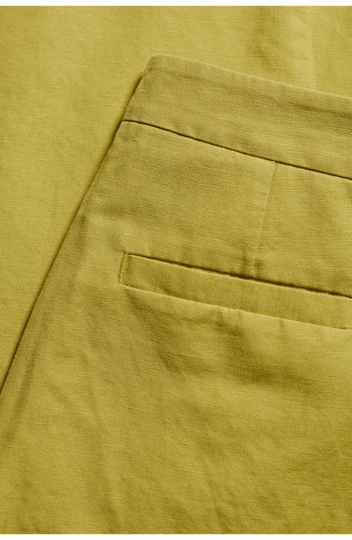 Shop Seasalt Cornwall Westlin Linen & Organic Cotton Suit Pants In Lime