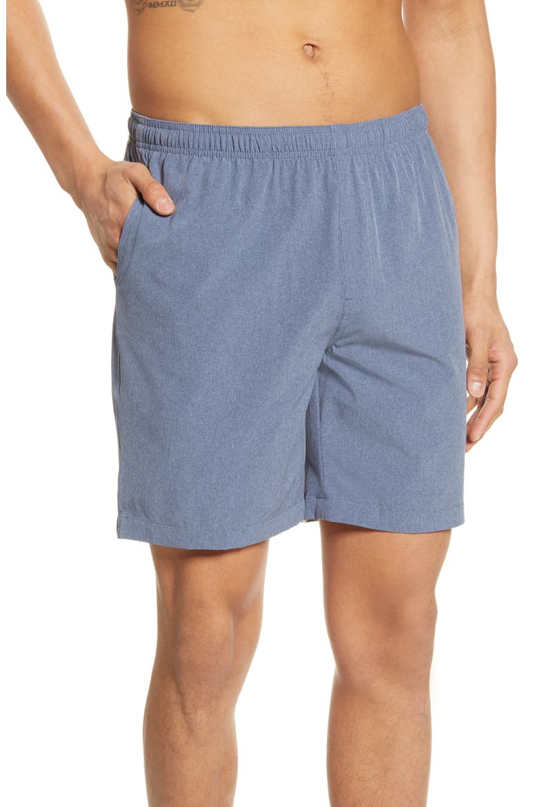 The Amphibious 7-Inch Swim Trunks, Main, color, DUSTY BLUE