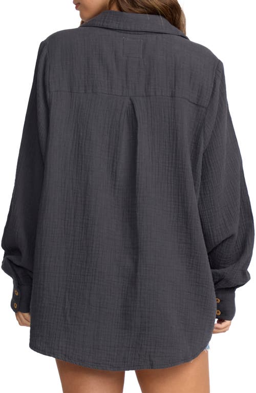 Billabong Swell Gauze Button-up Shirt In Blue