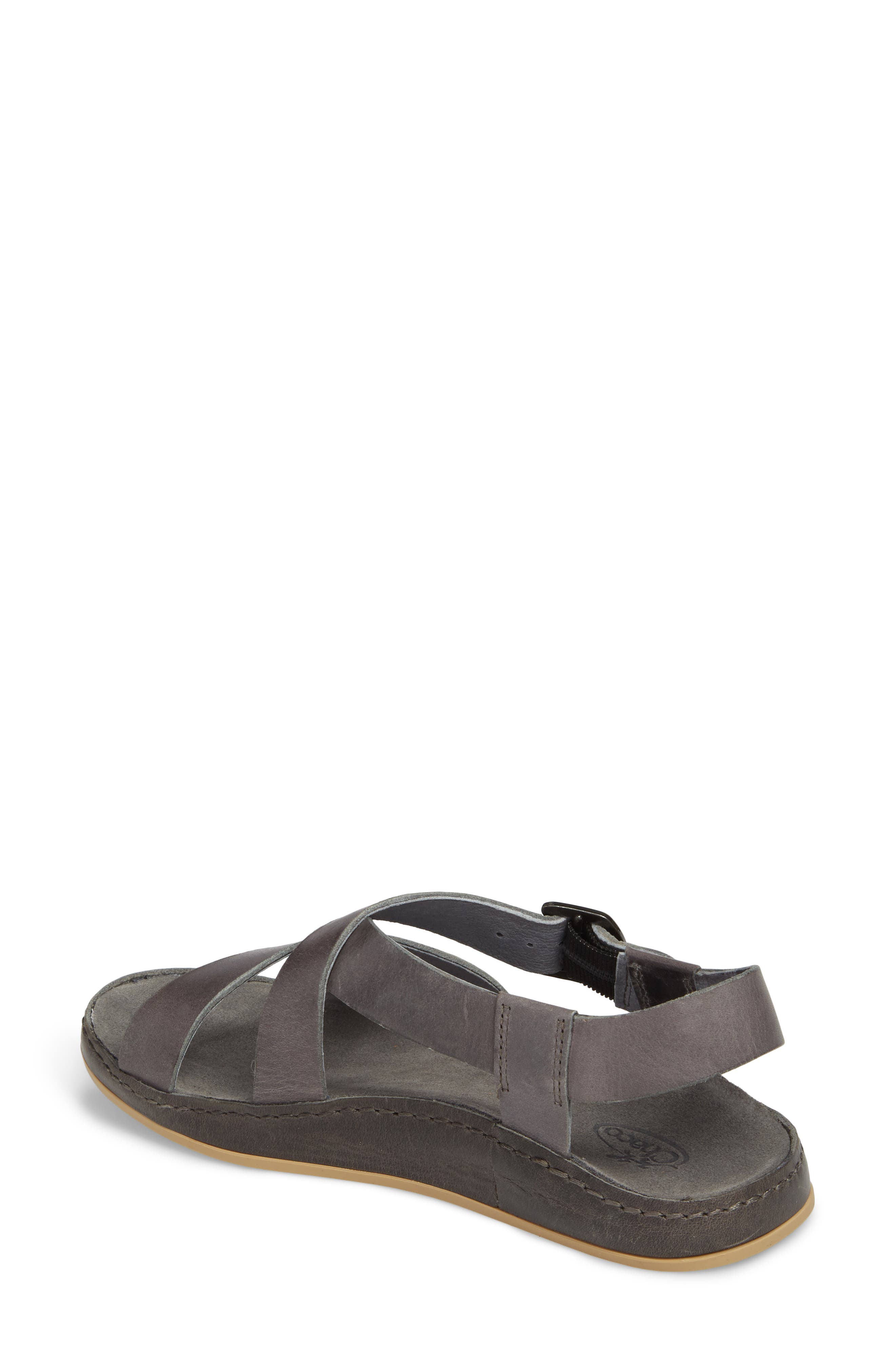 Sandal, Alternate, color, GREY LEATHER