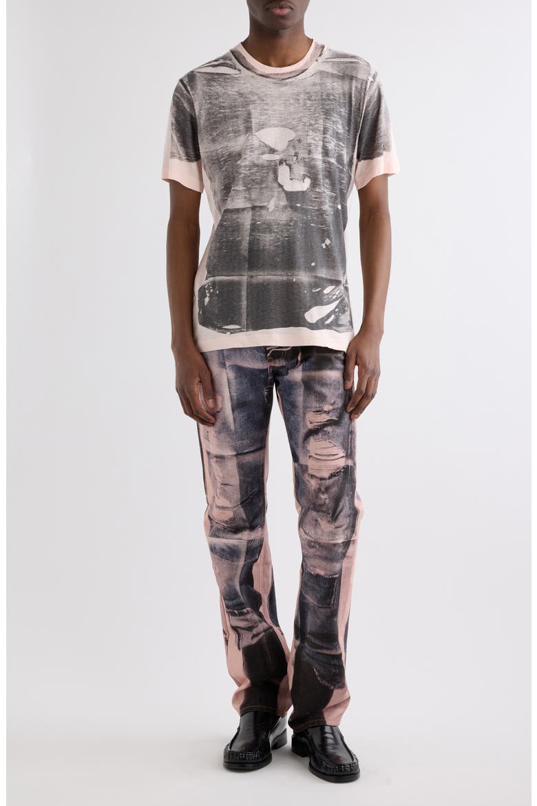 Eamon Trompe l'Oeil T-Shirt, Alternate, color, PINK/ GREY
