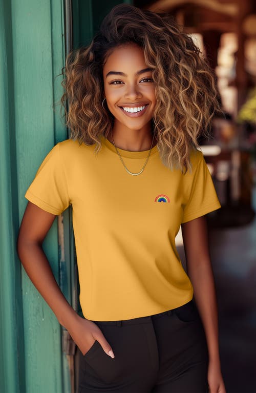 Dalix Womens Rainbow Jersey Relaxed Tee