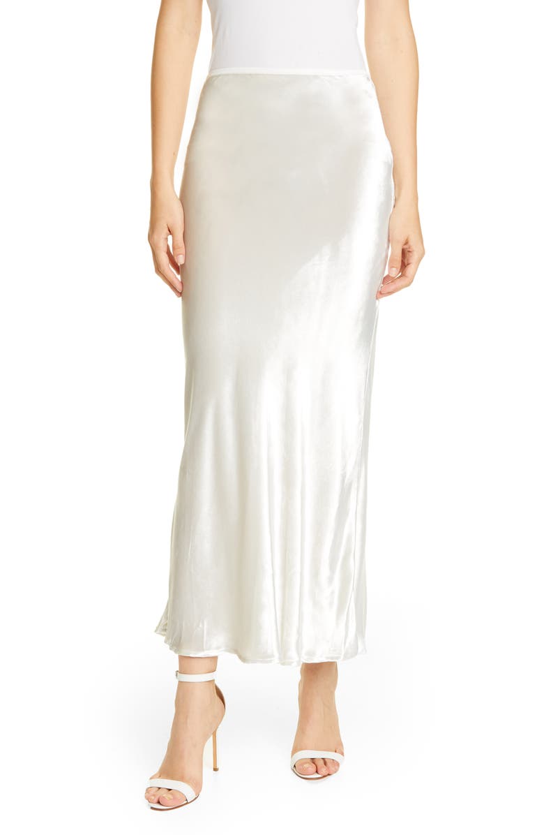 Cult Gaia Scarlett Velvet Skirt, Main, color, 