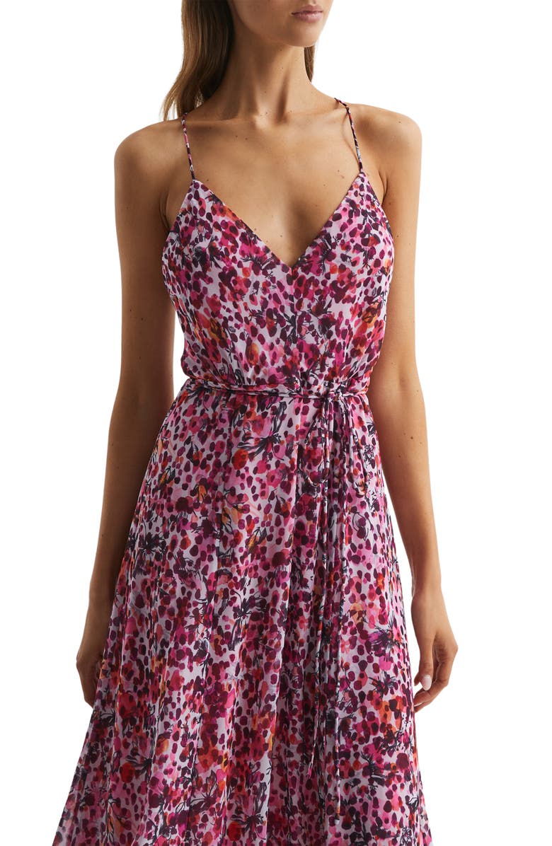 Reiss Pia Spot Floral Midi Dress, Alternate, color,