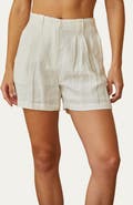CRESCENT Pleated Linen Shorts