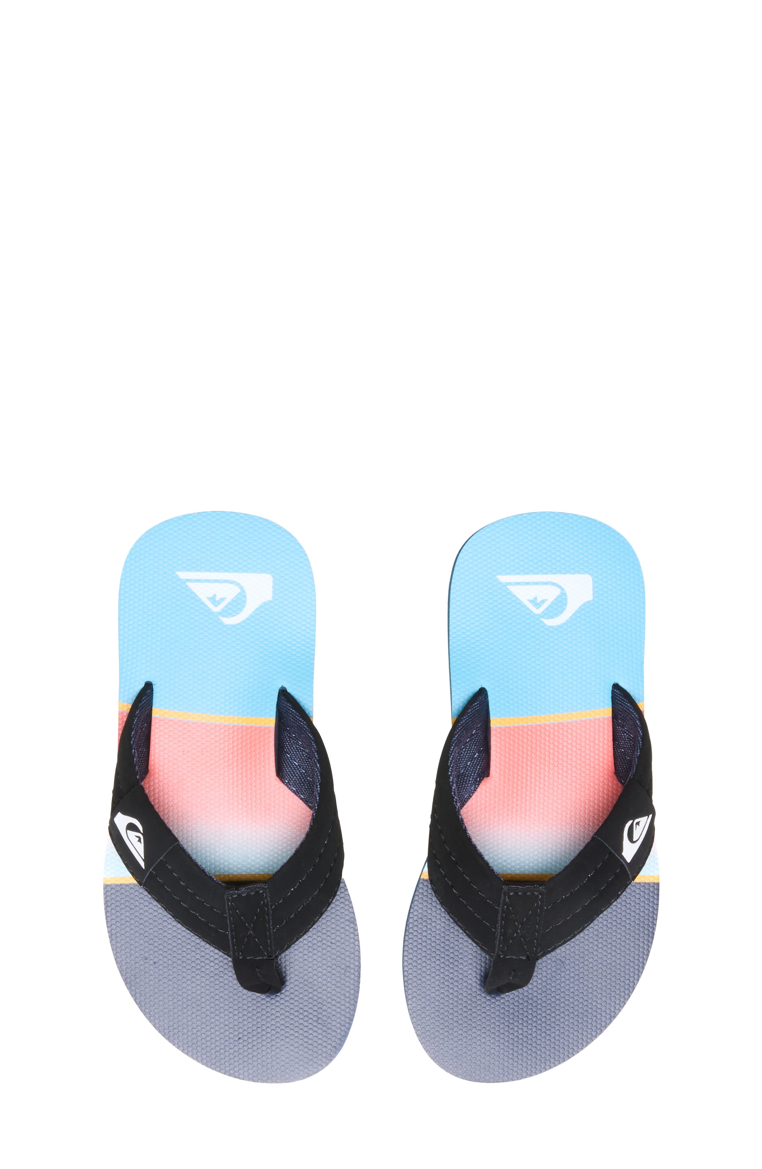 Kids' Moncata Layback Flip Flop, Alternate, color, BLACK/ RED/ DARK BLUE