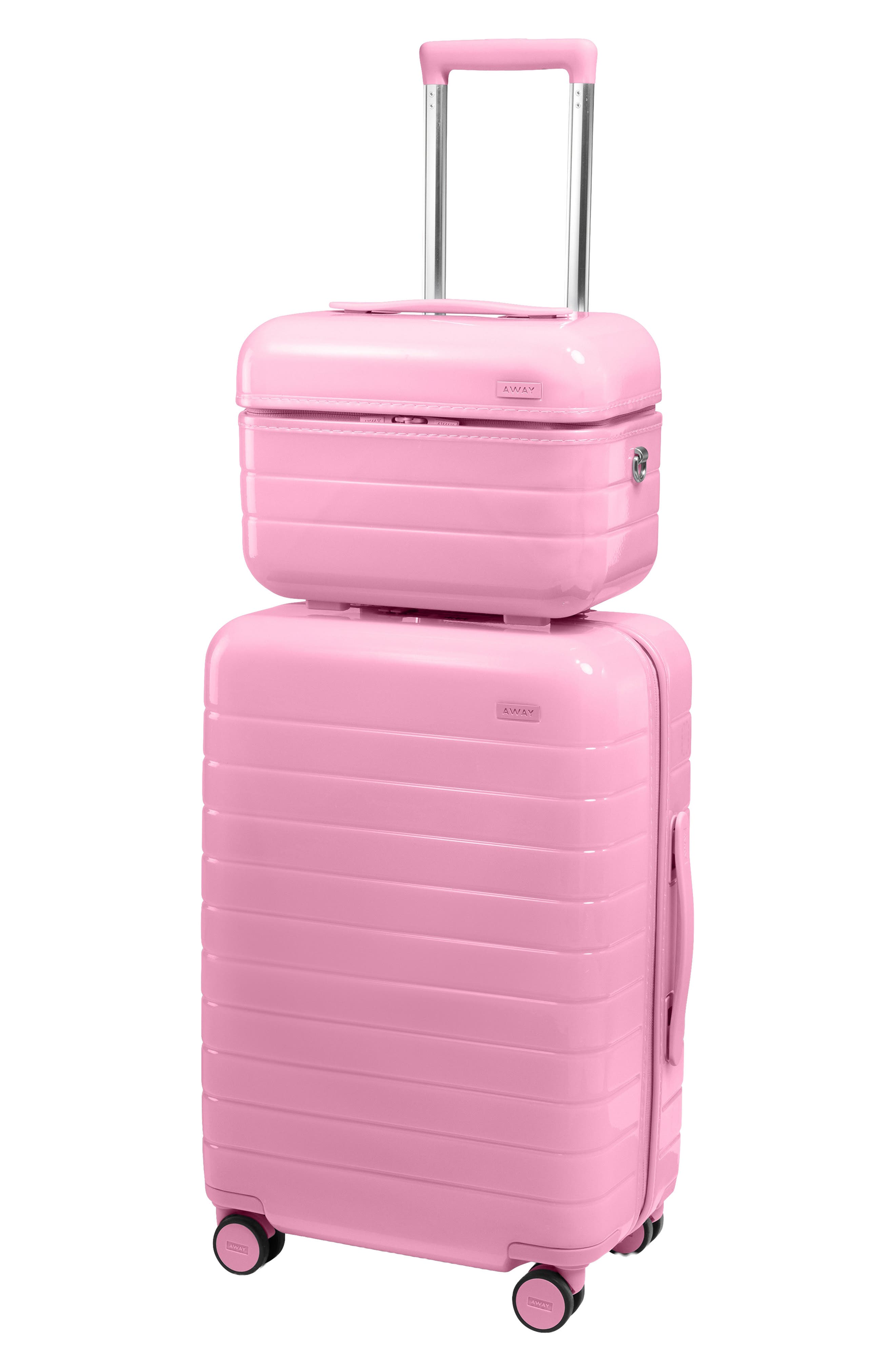 Away The Train Case, Alternate, color, Glazed Mochi Pink
