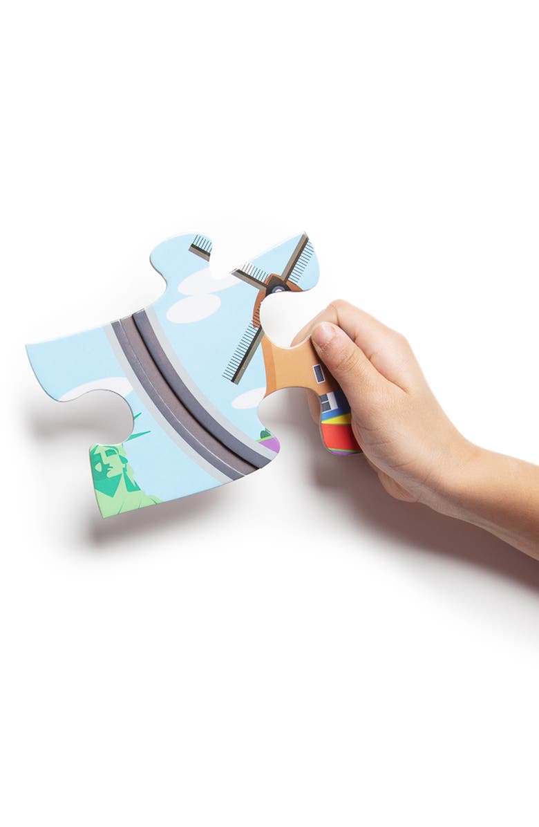 Melissa & Doug Race Around the World Tracks 48-Piece Floor Puzzle, Alternate, color,