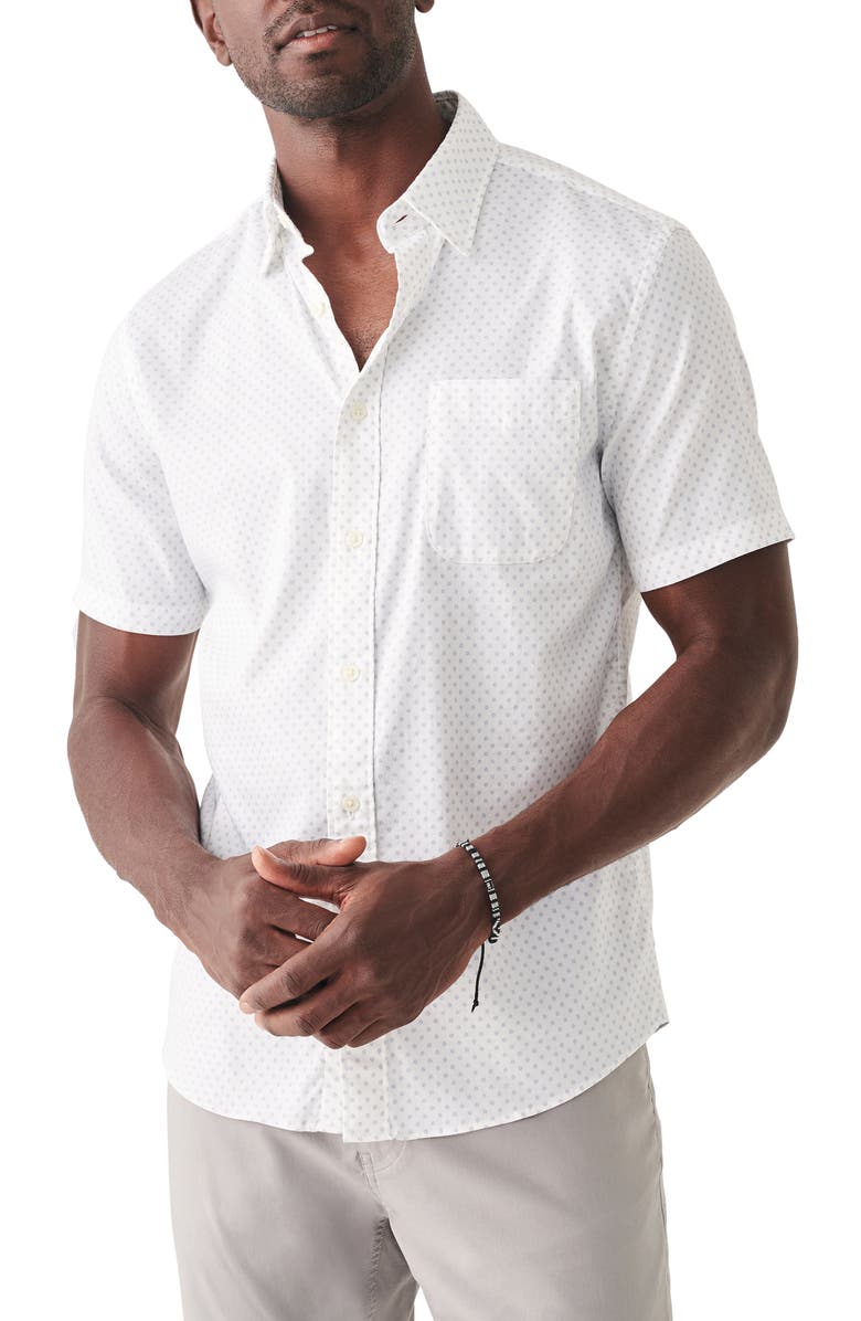 Faherty Movement Short Sleeve Button-Up Shirt, Main, color, 