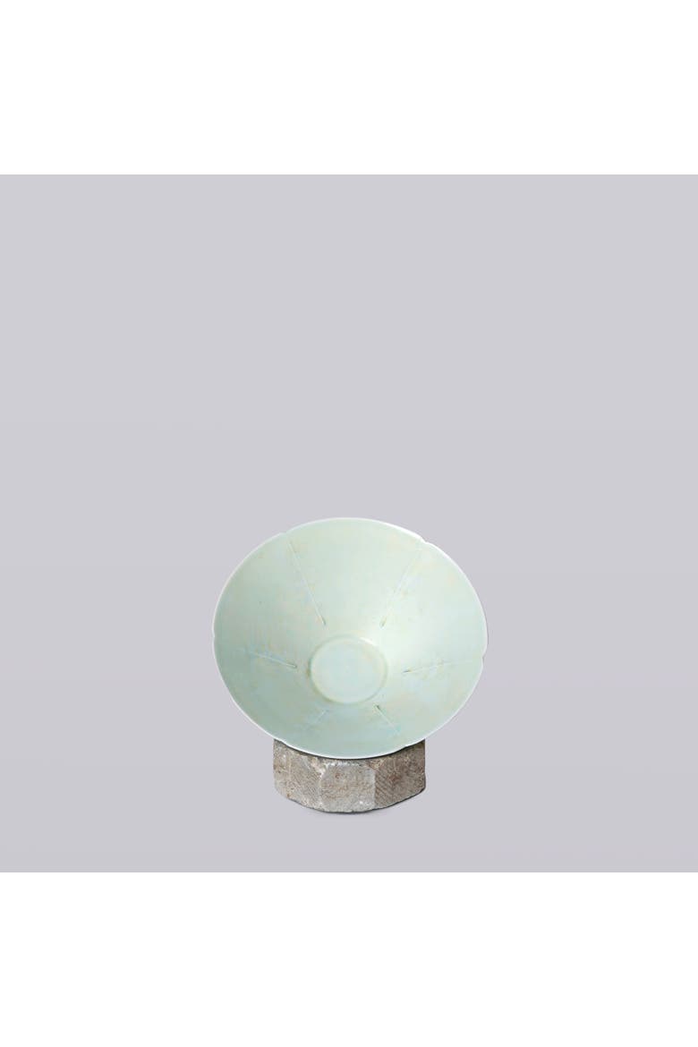 Celadon Porcelain Medium Conical Bowl, Main, color, White