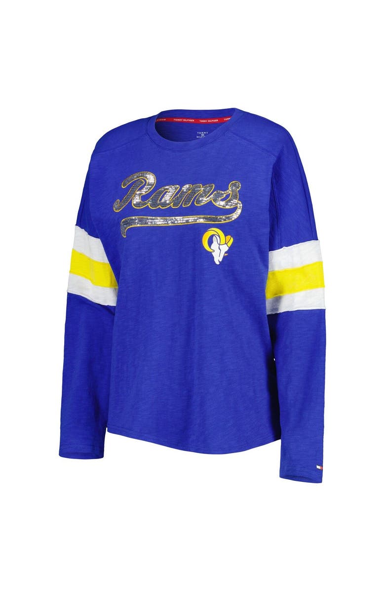 Tommy Hilfiger Women's Tommy Hilfiger Royal Los Angeles Rams Justine Long Sleeve Tunic T-Shirt, Alternate, color, Royal