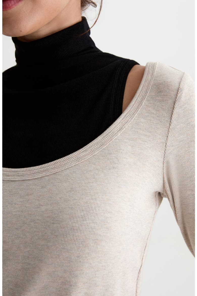 Giah Top, Alternate, color, HEATHER OATMILK