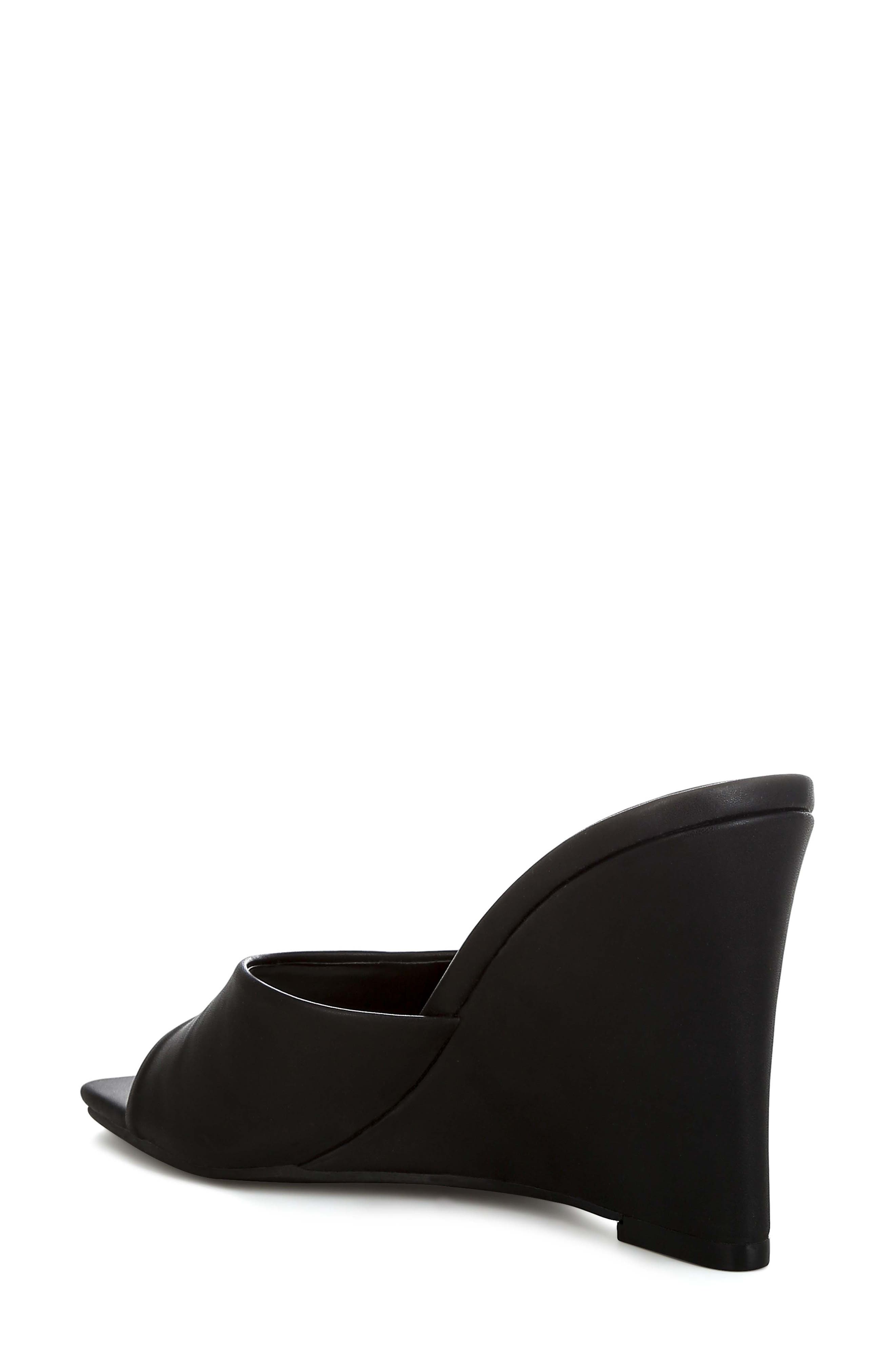LONDON RAG Shiloy Wedge Slide Sandal, Alternate, color, Black
