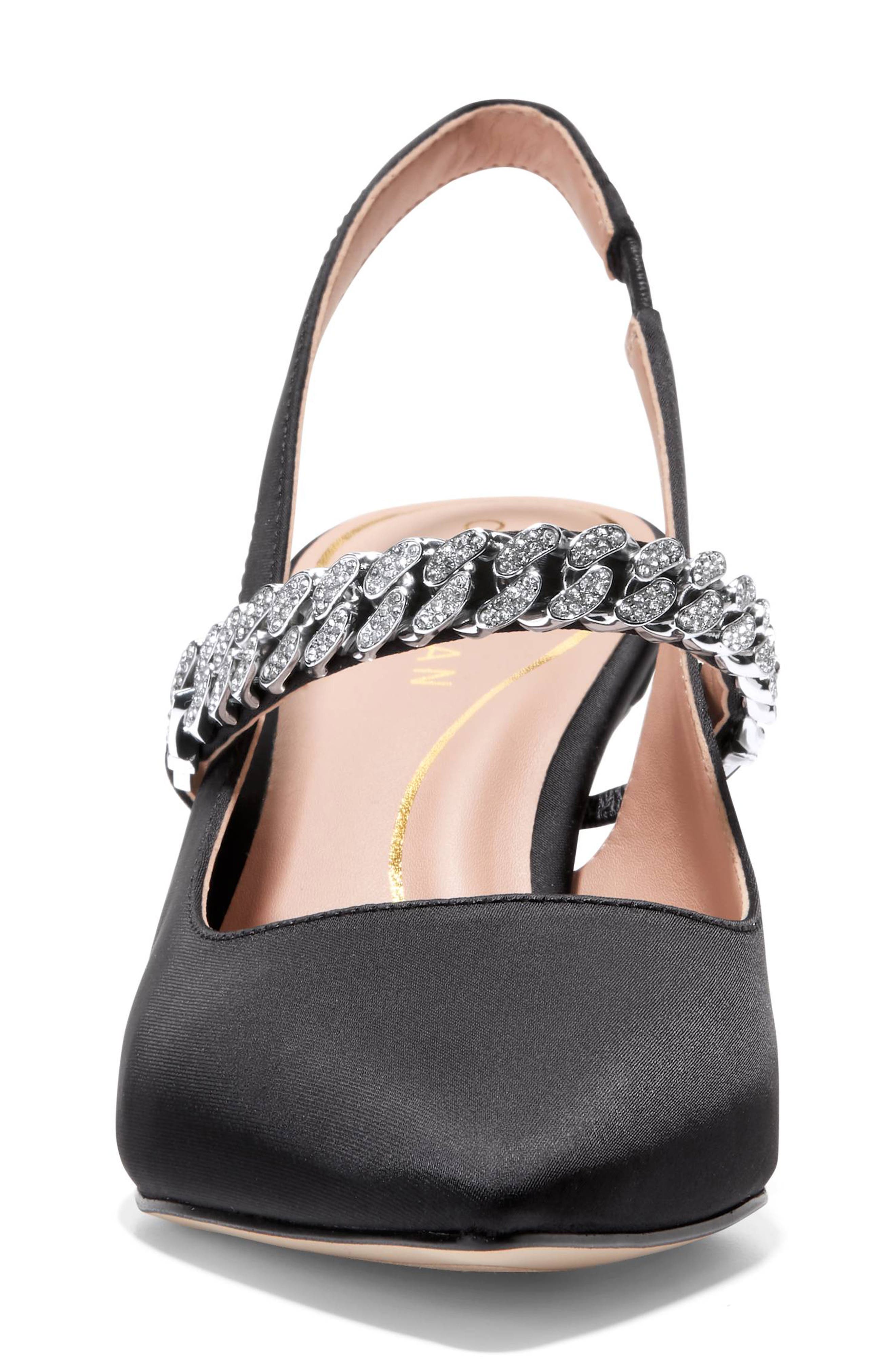 Cole Haan Vandam Crystal Chain Slingback Pump, Alternate, color, 