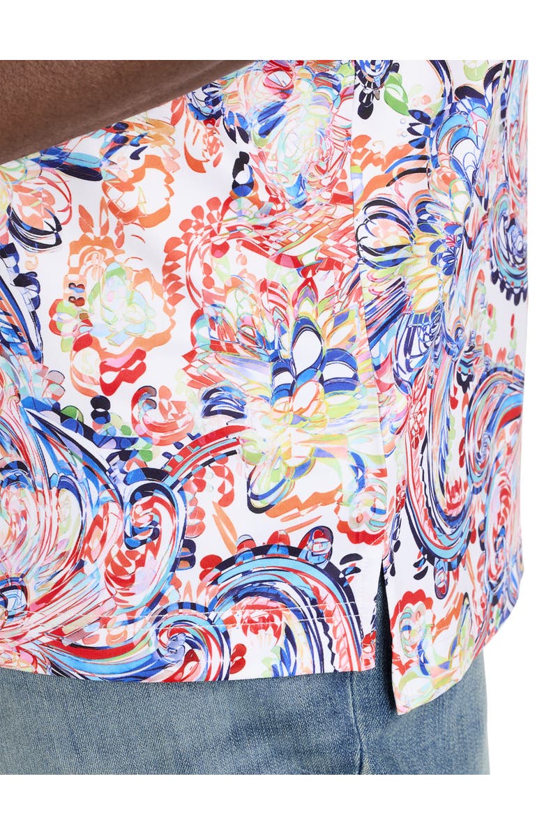 Robert Graham DXL Big & Tall  Oden Paisley Performance Polo Shirt, Alternate, color, 