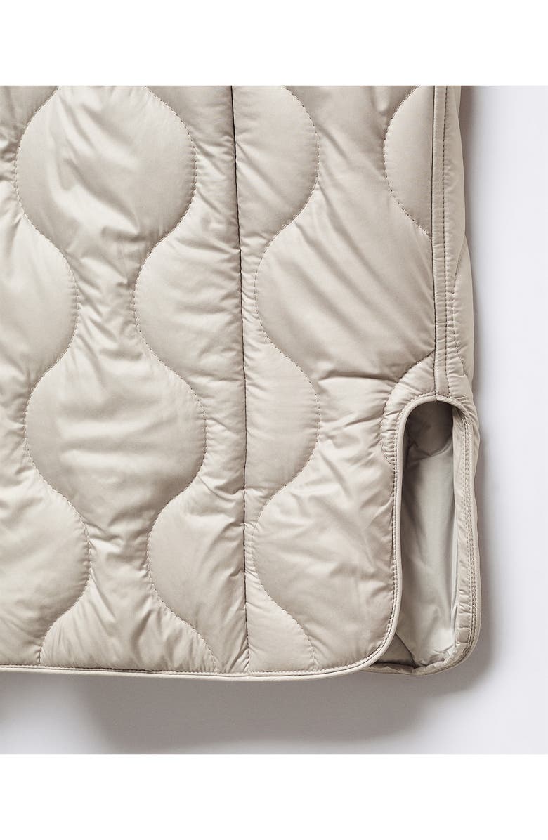 MANGO Water Repellent Quilted Coat, Alternate, color,